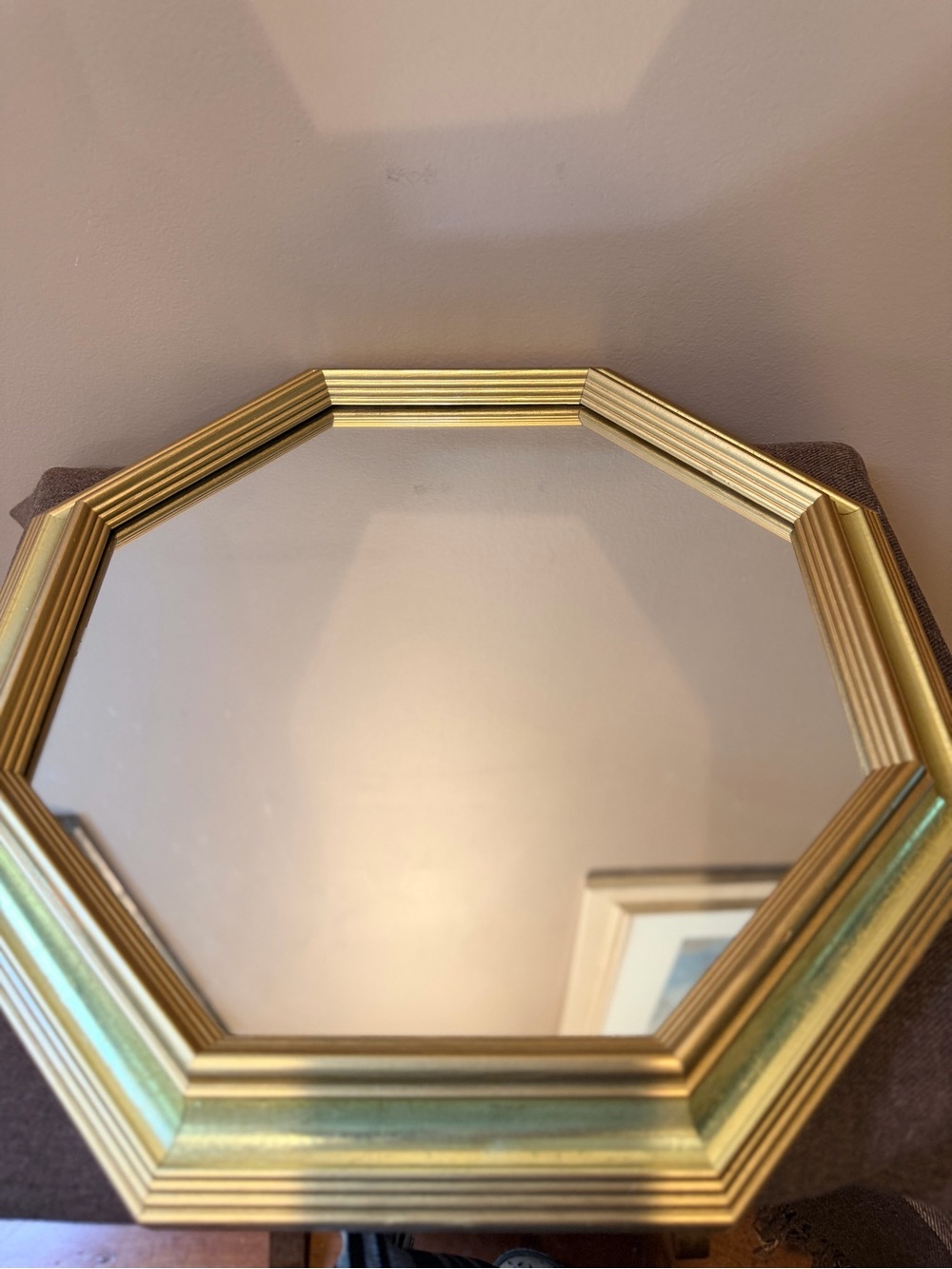 Gold Octagonal Wall Mirror - Elegant Home Accent